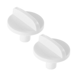 Mikinona 2pcs Temperature Control Button White Temperature Switch Knob Fridge Temperature Switch Temp Control Knob Replacement Abs