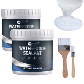 Invisible Waterproof Agent, 2 * 10oz Transparent Invisible Sealant Set, Transparent Coating Agent, Anti-Leakage Sealant, Indoor Outdoor Repairing Leak Waterproof Adhesive