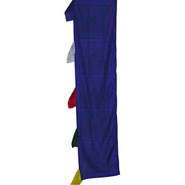 Hands Of Tibet Tibetan Prayer Flags Vertical Prayer Flags from Nepal (Blue)