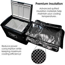 Explorer Bear Insulated Protective Cover for EX-50B Portable Refrigerator/Freezer, Black