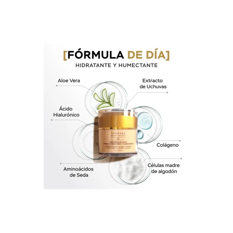 Vitasei Kit Contorno de Ojos Día y Noche, Células Madre,