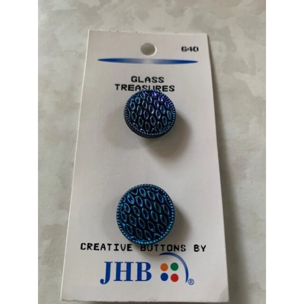 JHB INTERNATIONAL 3D BUTTONS BRIGHT BLUE AQUA GREEN MIX DESIGN