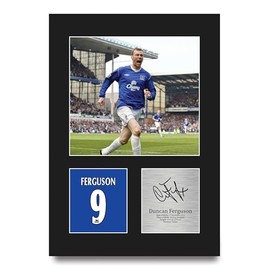 HWC Trading Duncan Ferguson Everton Gifts Printed Signed Autograph Picture for Football Fans and Supporters - A4 Portrait