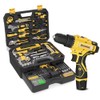 Tool Kit Box Drill Set with 12V Power Cordless Drill