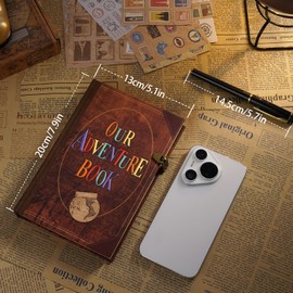 Our Adventure Book Photo Album for DIY Leather Photo Album for Couples - 164 Acid-free Pages, Travel Diary for Anniversaries, Holidays & Dates, Pocket Memory Book, Gift for Him & Her