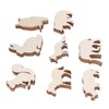48PCS Animal Wooden Slice DIY Wood Ornaments Blank Decoration Shaped