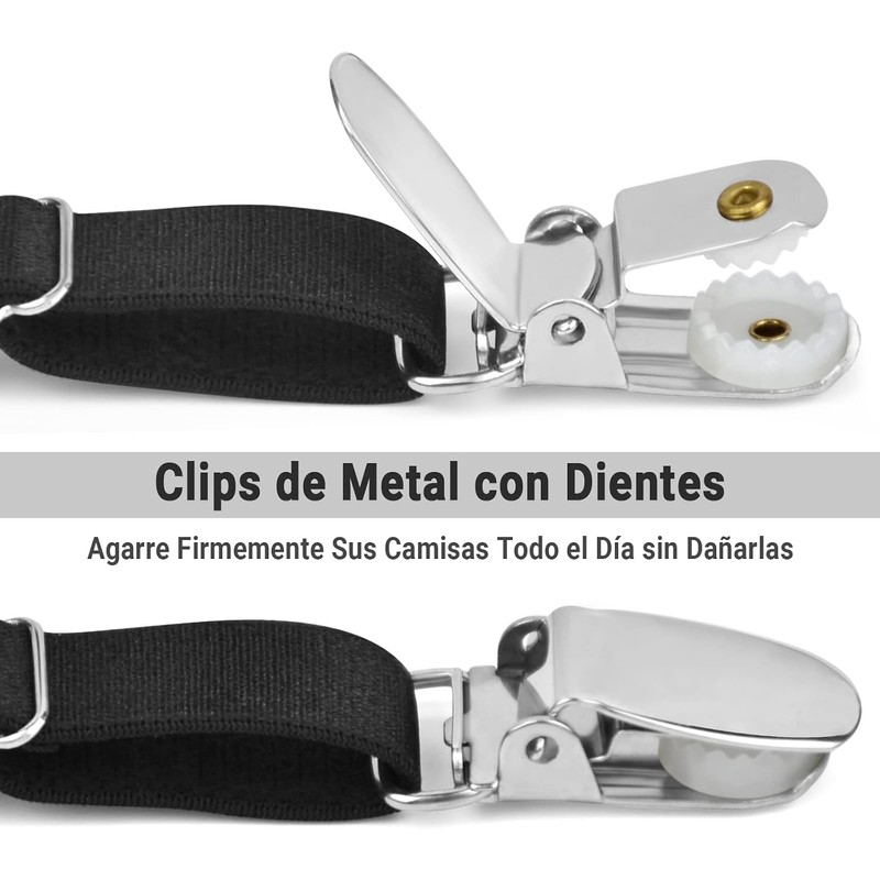 Sujetadores Elásticos Camisa Hombres Oficina Talla Única Con Antideslizante Abrazaderas