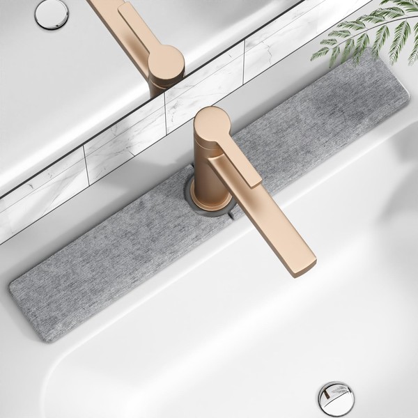 Yinoos Stone Faucet Mat for Kitchen Sink, Water-absorbent Diatomite Stone