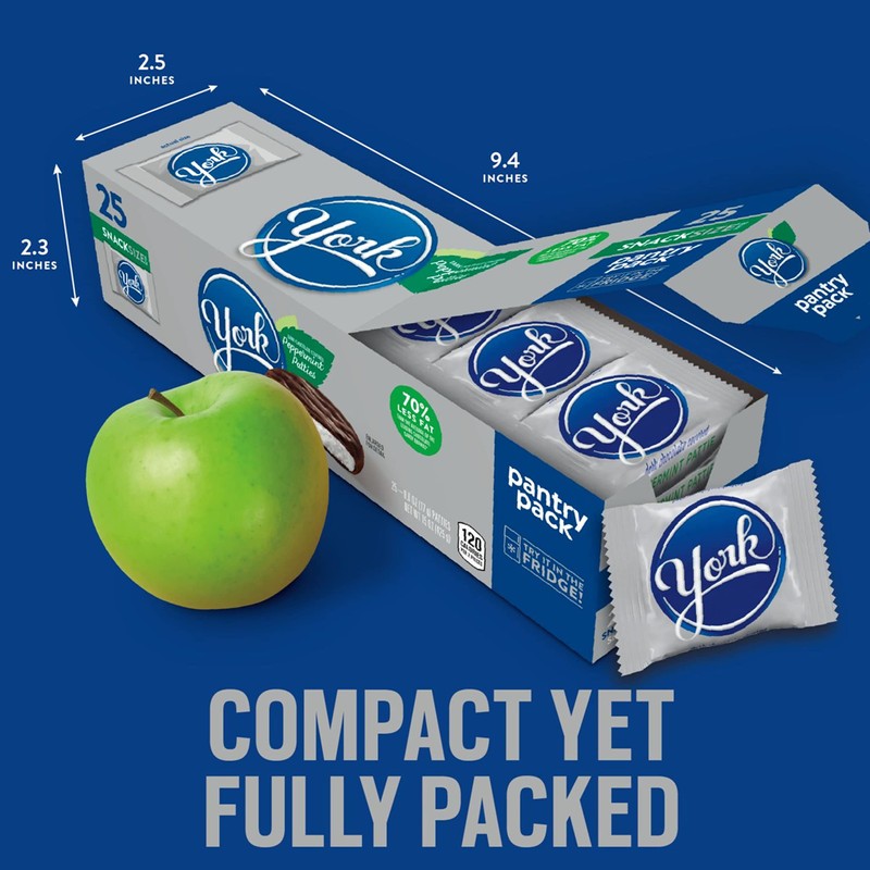 YORK Dark Chocolate Snack Size Peppermint Patties, Candy Pantry Packs,