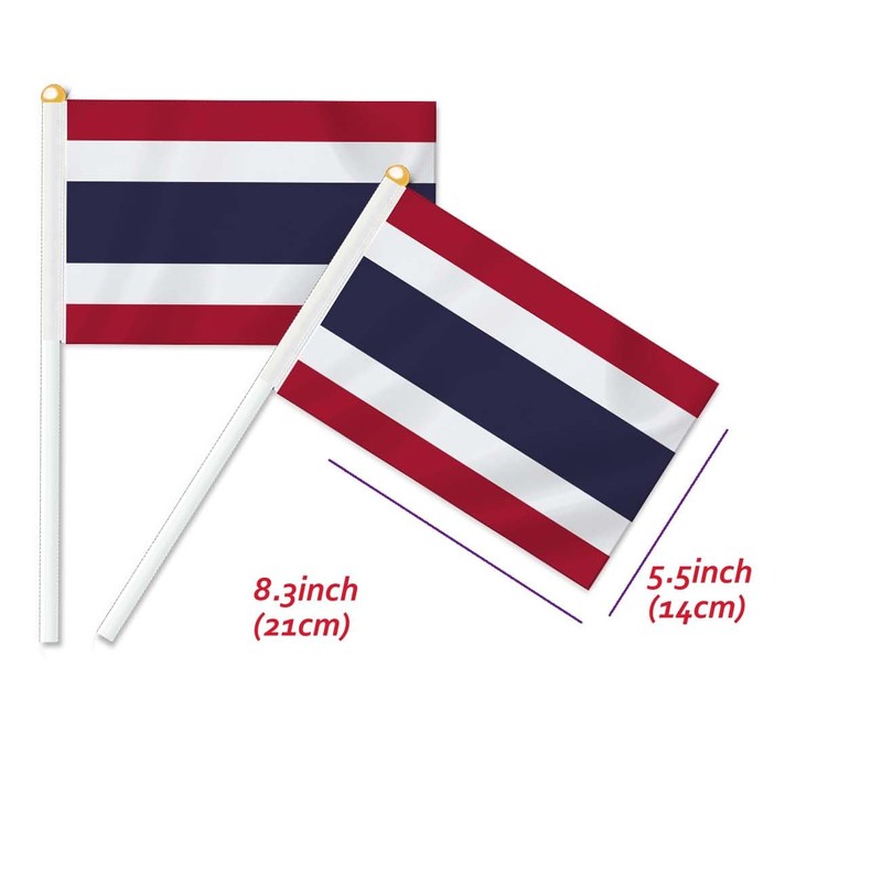 10 PCS Thailand Handheld Small Flag, Thai Hand held Mini