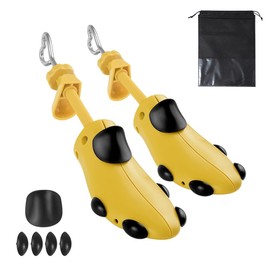 FONHERILI Shoe Stretcher Men Wide Feet Widener Expander Adjustable Length Men Shoe Tree Holder Shaper Support (for Men's Shoes Size US 9-13.5, Yellow Heart)