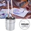 Artist Brush Washer Bucket Double Layer Filtration Basin Portable Stainless