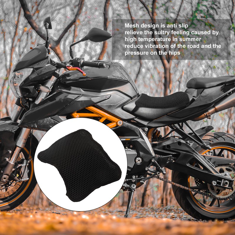 Motorcycle Seat Cushion Cover Seat Mesh Breathable Non Slip Shock
