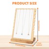 Pinkgarden Bamboo Necklace Display Stand - Chain Jewelry Rack Organizer,