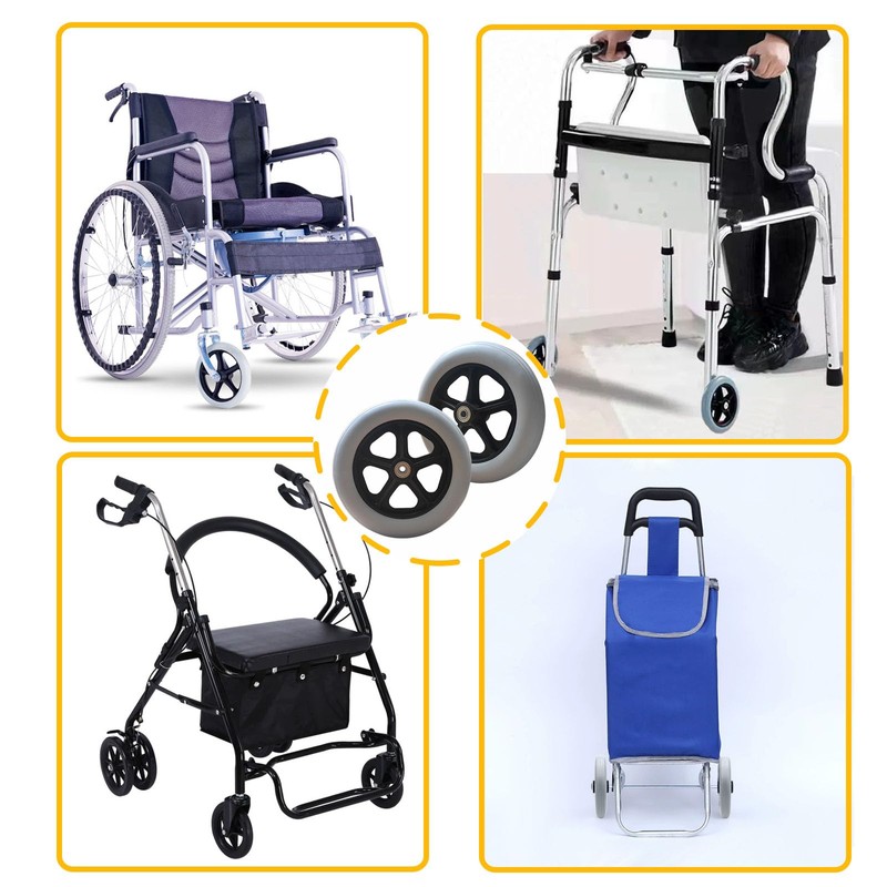 2 PCS 8 x 1.5 Inch Solid Replacement Wheels for