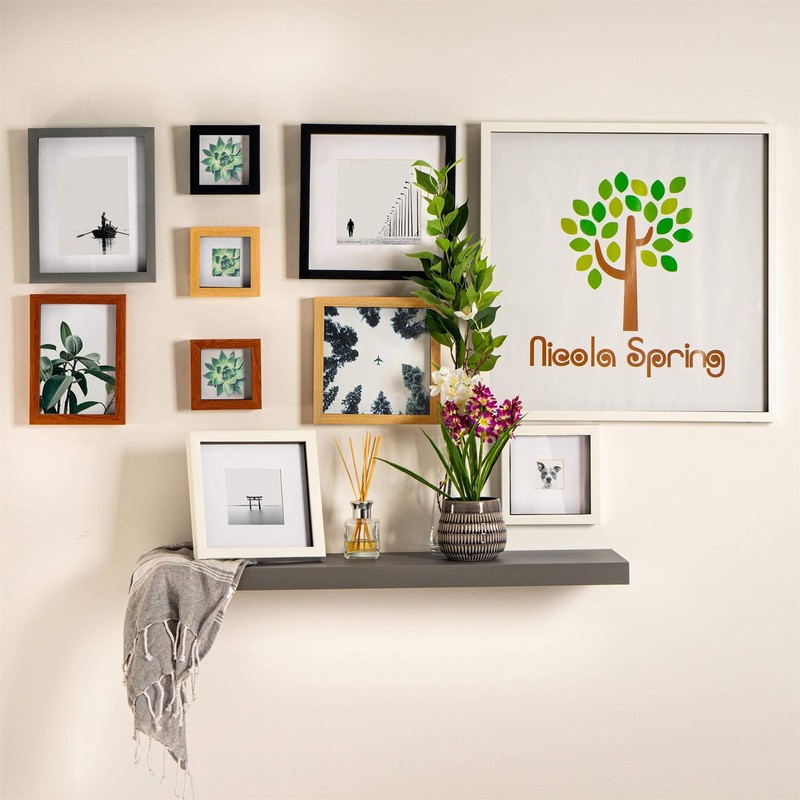 Nicola Spring 10pc Picture Photo Mounts Set - To Fit
