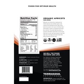Terrasoul Superfoods Organic Apricots, 6 Lbs (3 Pack) - Sun-dried | Unsulphured | Fiber
