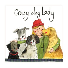 ALEX CLARK Crazy Dog Lady Fridge Magnet