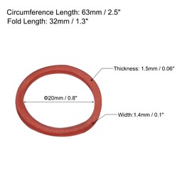 QUARKZMAN Pack of 100 Elastic Bands Stretchy Elastic Bands Red 20 mm x 1.4 mm Hair Bobbles for Home and Office