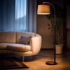 G-SAFAVA 62.5" Wood Floor Lamp for Living Room Gold with