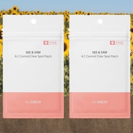 The Saem C&Shoe AC Control Clear Spot Patch 10mm 12p + 12mm 12p Set / 더샘 씨앤소 에이씨 컨트롤 클리어 스팟 패치 10mm 12p + 12mm 12p 세트