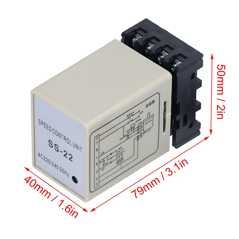 BERM AC Motor Speed Controller Regulator Split 1 Phase 6W‑200W