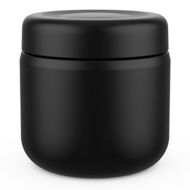 WayEee Food Flask,Durable Stainless Steel Food Flasks for Hot Food, 385ml Leak-Proof Soup Flask for 5 Hours Hot & 7 Hours Cold(Black)