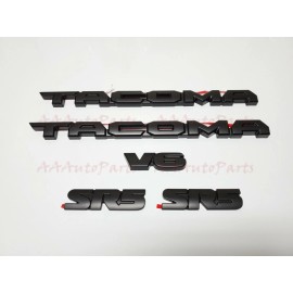 Toyota OEM 5PC KIT MATTE BLACKOUT EMBLEM OVERLAY KIT FIT FOR 2016-2021 TOYOTA TACOMA SR5 V6
