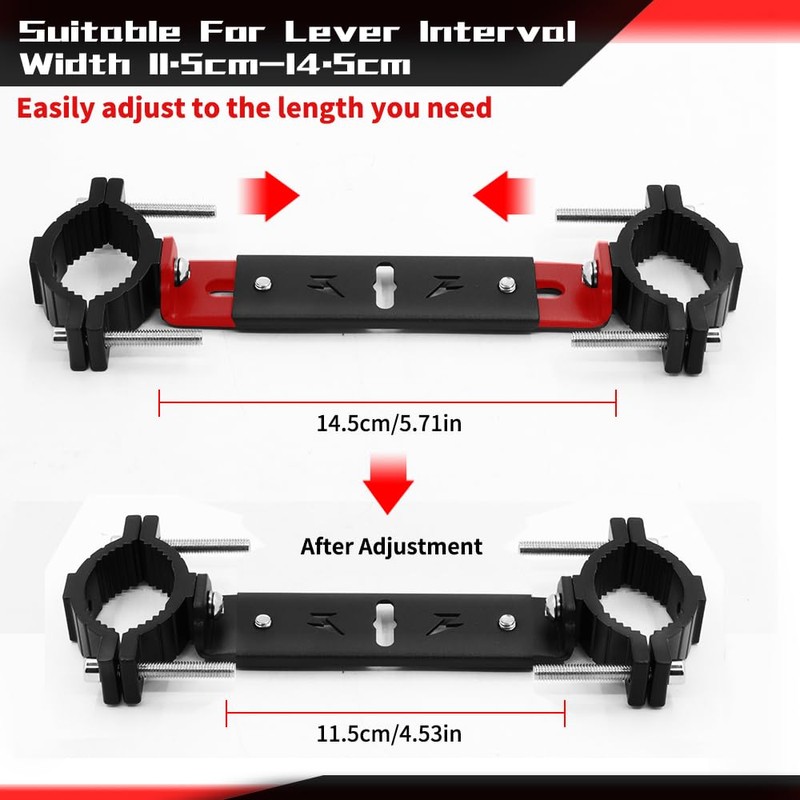 PLUSBEAM Motorcycle Spotlight Mounting Bracket, Light Bar Expansion Bracket for