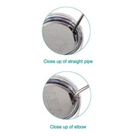 Veraly Set 8 Popotes Tornasol Acero Ecológicos Inoxidable Portatil