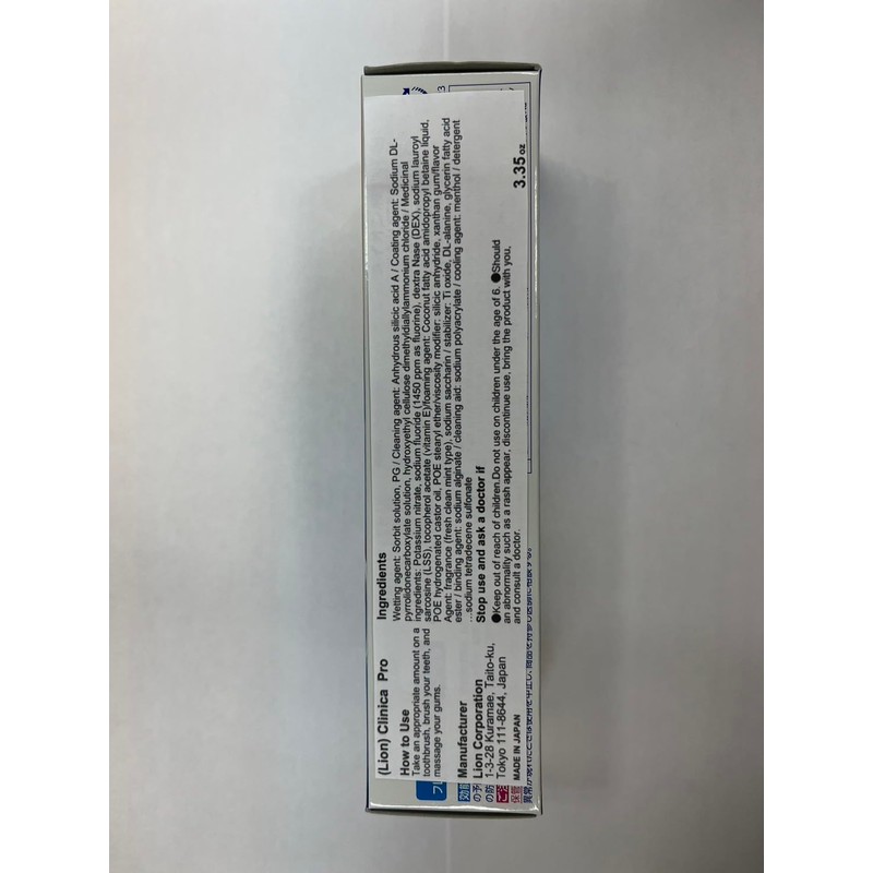 Lion Clinica PRO Toothpaste, Fresh Clean Mint, 3.3 oz (95