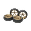 Large Dia Narrow Lightweight Wheels (w/Arched Tires) Mini 4WD Grade