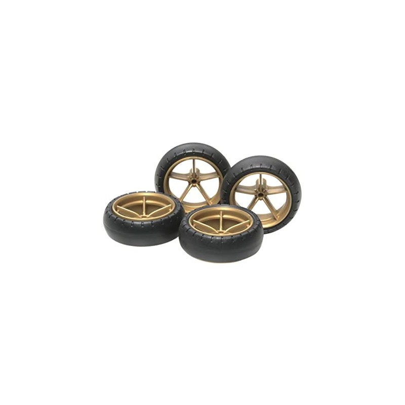 Large Dia Narrow Lightweight Wheels (w/Arched Tires) Mini 4WD Grade