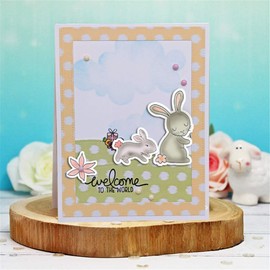 Arrietty Easter Day Mother Day Birthday Clear Stamps for Card Making or Journals, Bunny Rabbit Sheep Rubber Stamps for Journals Scrapbooking Album Decoration