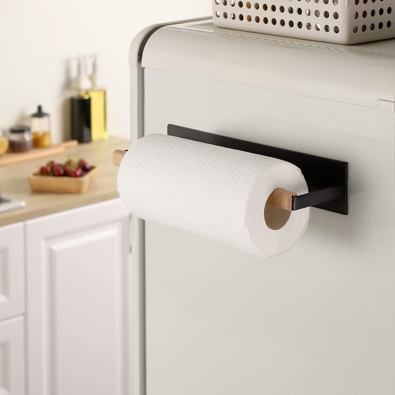 KES KPH502MA-BK Magnetic Kitchen Roll Holder for Fridge Kitchen Paper