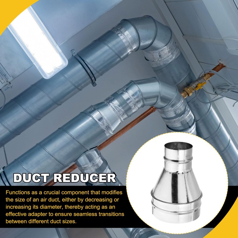 WORKBLESS 6 Inch to 3 Inch Duct Reducer Adapter, Galvanized