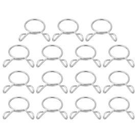 uxcell 15 Pcs Fuel Line Hose Tubing Spring Clips, 13mm Inner Dia 304 Stainless Steel Water Pipe Spring Clip Clamps for Motorcycle Scooter ATV