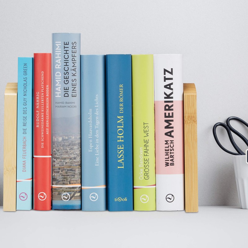 Relaxdays Bookend 2-Piece Book Divider for CDs, DVDs and Books,