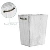 OYEAL Wood Wastebasket Trash Can Rustic Farmhouse Square Garbage Container