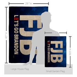 FJB Flag FJB Burlap Garden House Flag Kit Americana Political President Democrat Republican Tea Party United State American Election Decoration Banner Small Yard Gift Double-Sided, Made in USA