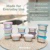 WeeSprout Stainless Steel Dip Containers with Leakproof Silicone Lids -