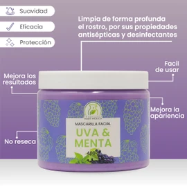 Mascarilla De Uva & Menta Elimina Impurezas Productos Mart Mexico 400gr