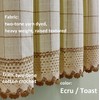 Today's Curtain Adirondack 2-Tone Crochet Swag 38", Ecru/Toast, 60W x