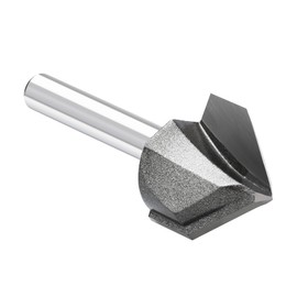 NIBBLAX 90 Degree V Groove Router Bit 1/4" Shank, 3/4" Cutting Diameter x 11/16" Cutting Depth, Carbide Tipped V-Groove Router Bits for Grooving Woodworking