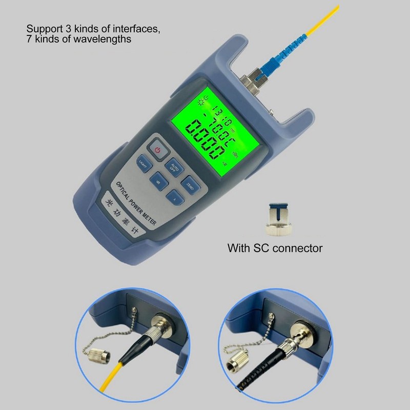 Optical Power Meter 7 Wavelengths Support Standard 2.5mm Interface Fiber