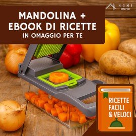 Professional Vegetable Mandolin 16 in 1 Vegetable Slicer – Manual Fruit and Vegetable Cutter 32 x 11 x 11 cm Adjustable Mandoline with Large Container – Multifunctional Vegetable Chopper