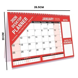 TIVADI 2026 Wall, Desktop Planners and Calendars (2026 Desktop Calendar, Stand Alone Desk Table Calendar Planner, One Month to View)
