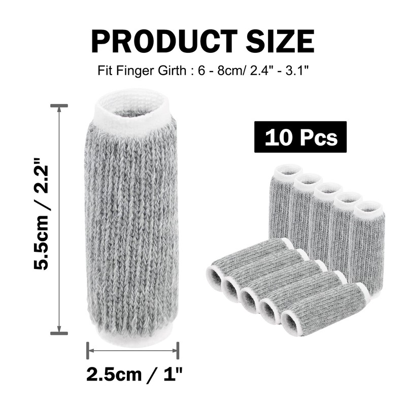 uxcell 10pcs Finger Protectors Splints, Compression Finger Sleeves Thumb Brace