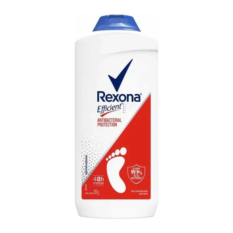 Talco para Pies Rexona Efficient Antibacterial 200 g