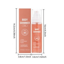 TBTFW Body Glow Oil, Rosy Shimmer Body Oil, Lightweight and Non Stick, Suitable for All Skin Tones (3.38 Oz)